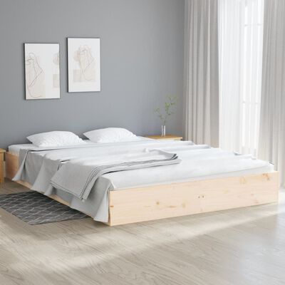 vidaXL Bed Frame without Mattress Solid Wood 180x200 cm Super King Size