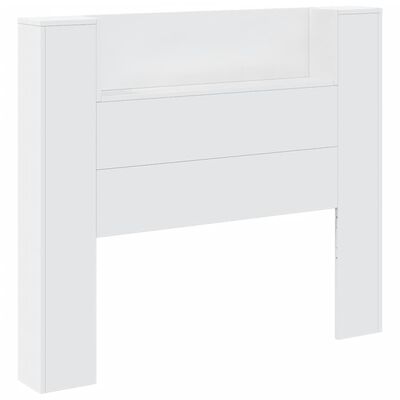 vidaXL Headboard Cabinet with LED White 120x16.5x103.5 cm