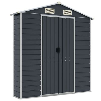 vidaXL Garden Shed Anthracite 191x810x198 cm Galvanised Steel