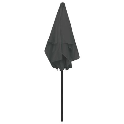 vidaXL Beach Parasol Anthracite 180x120 cm