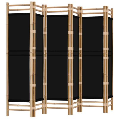 vidaXL Folding 6-Panel Room Divider 240 cm Bamboo and Canvas