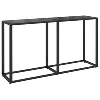 vidaXL Console Table Black 140x35x75.5cm Tempered Glass