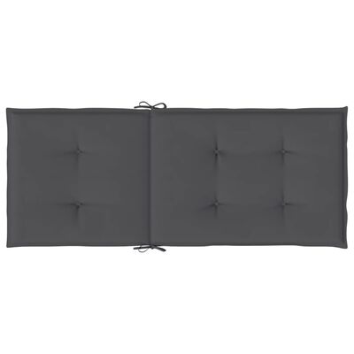 vidaXL Garden Highback Chair Cushions 4 pcs Anthracite 120x50x3 cm Fabric