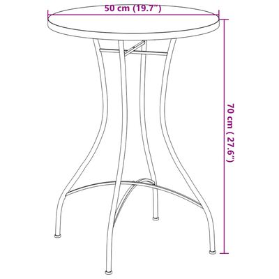 vidaXL Mosaic Bistro Table Blue and White Ø50x70 cm Ceramic