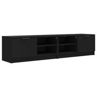 vidaXL TV Cabinets 2 pcs Black 80x35x36.5 cm Engineered Wood