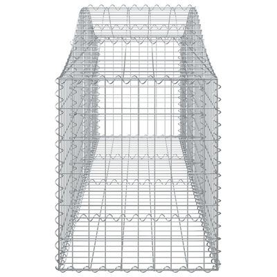 vidaXL Arched Gabion Baskets 9 pcs 200x50x60/80 cm Galvanised Iron