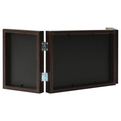 vidaXL Trifold Photo Frame Collage Dark Brown 22x15 cm+2x