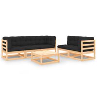 vidaXL 6 Piece Garden Lounge Set with Cushions Solid Pinewood