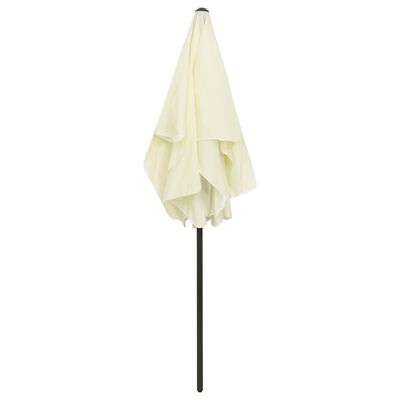 vidaXL Beach Parasol Sand Yellow 180x120 cm