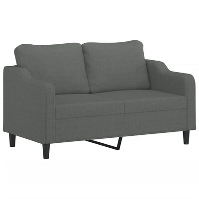 vidaXL 2-Seater Sofa Dark Grey 140 cm Fabric