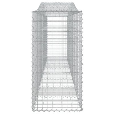 vidaXL Arched Gabion Baskets 5 pcs 400x50x100/120 cm Galvanised Iron