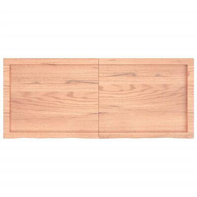 vidaXL Bathroom Countertop Light Brown 120x50x(2-6)cm Treated Solid Wood