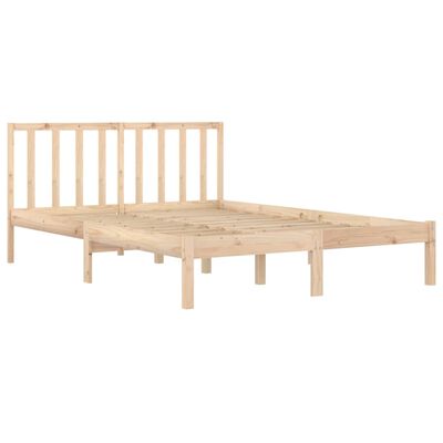 vidaXL Bed Frame without Mattress Solid Wood Pine 180x200 cm Super King