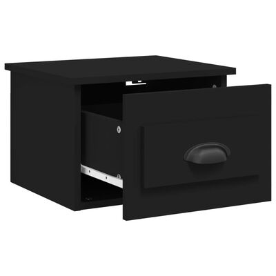 vidaXL Wall-mounted Bedside Cabinets 2 pcs Black 41.5x36x28cm