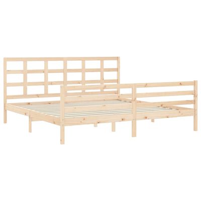 vidaXL Bed Frame without Mattress Super King Size Solid Wood