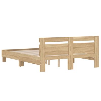 vidaXL Bed Frame without Mattress Sonoma Oak 150x200 cm King Size