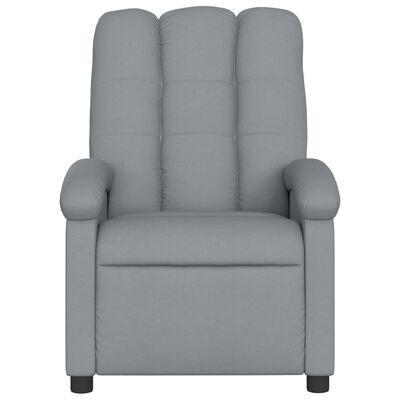 vidaXL Massage Recliner Chair Light Grey Fabric