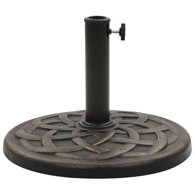 vidaXL Parasol Base Round Polyresin 19 kg Bronze