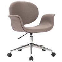 vidaXL Swivel Dining Chair Taupe Fabric