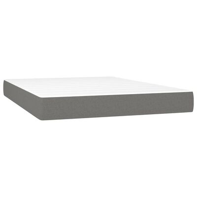 vidaXL Pocket Spring Bed Mattress Dark Grey 137x190x20 cm Full Fabric