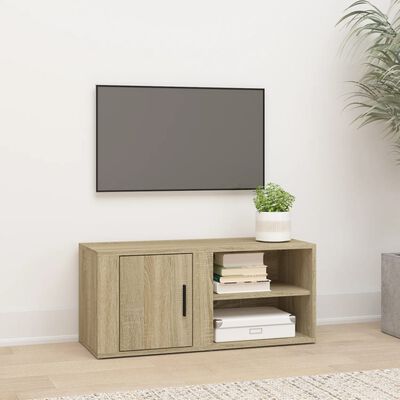 vidaXL TV Cabinet Sonoma Oak 80x31,5x36 cm Engineered Wood