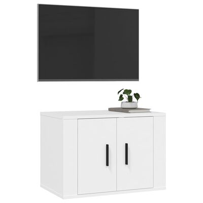 vidaXL Wall Mounted TV Cabinet White 57x34.5x40 cm