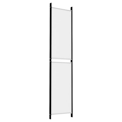 vidaXL 4-Panel Room Divider White 200x220 cm Fabric