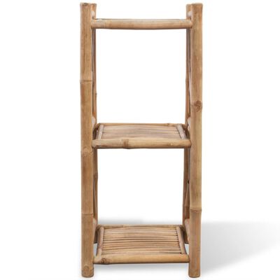 vidaXL 3-Tier Square Bamboo Shelf