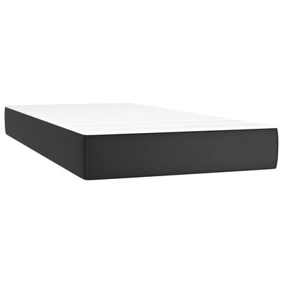 vidaXL Pocket Spring Bed Mattress Black 90x190x20 cm Faux Leather