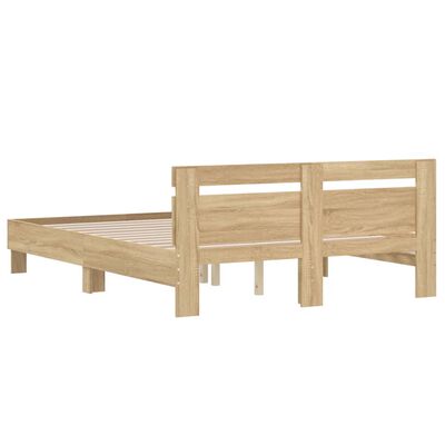 vidaXL Bed Frame without Mattress Sonoma Oak 150x200 cm King Size