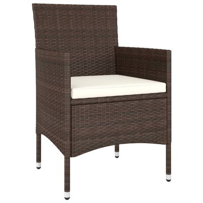 vidaXL 5 Piece Garden Lounge Set Poly Rattan Brown