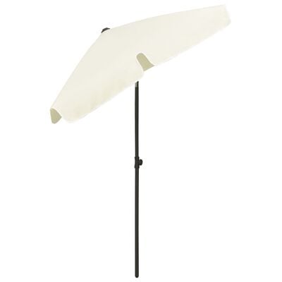 vidaXL Beach Parasol Sand Yellow 180x120 cm