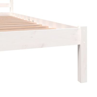 vidaXL Bed Frame without Mattress 150x200 cm King Size White King Size