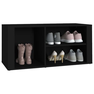 vidaXL Shoe Cabinet Black 100x35x45 cm Engineered Wood