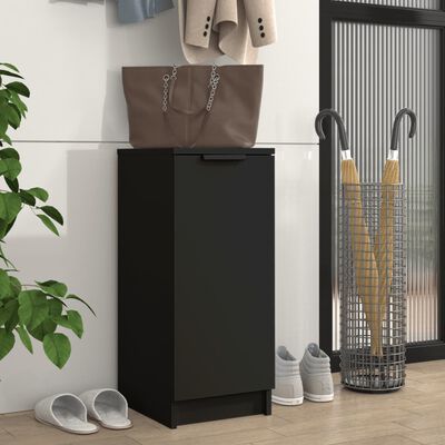 vidaXL Shoe Cabinet Black 30x35x70 cm Engineered Wood