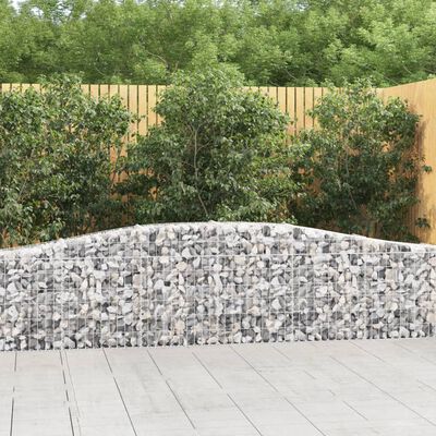 vidaXL Arched Gabion Baskets 5 pcs 400x30x60/80 cm Galvanised Iron