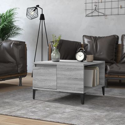 vidaXL Coffee Table Grey Sonoma 55x55x36.5 cm Engineered Wood