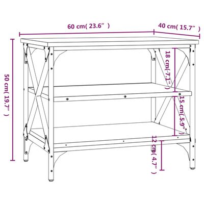 vidaXL TV Cabinet Black 60x40x50 cm Engineered Wood