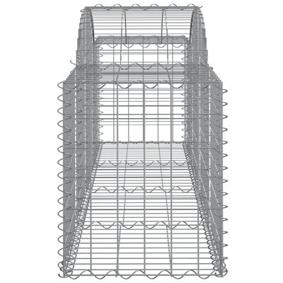 vidaXL Arched Gabion Baskets 4 pcs 200x50x60/80 cm Galvanised Iron