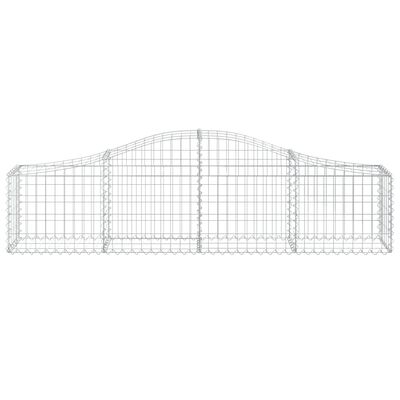 vidaXL Arched Gabion Baskets 10 pcs 200x30x40/60 cm Galvanised Iron