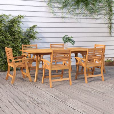 vidaXL 7 Piece Garden Dining Set Solid Wood Acacia