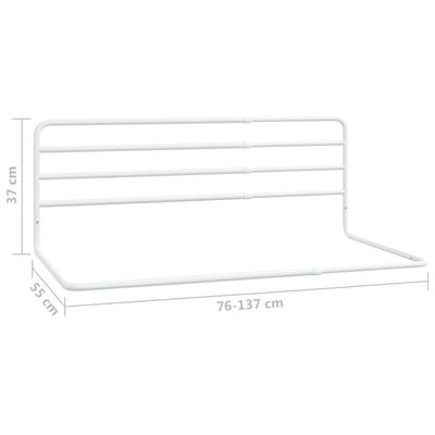 vidaXL Toddler Safety Bed Rail White (76-137)x55 cm Iron