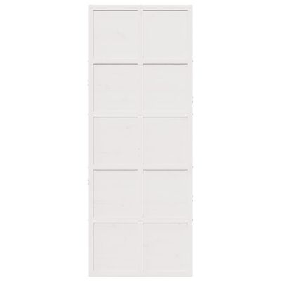 vidaXL Barn Door White 80x208 cm Solid Wood Pine