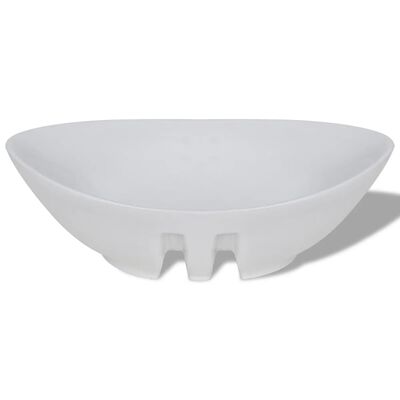 Luxury Ceramic Basin Oval with Overflow 59 x 38,5 cm