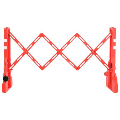 vidaXL Folding Traffic Barrier Red 210x50x105 cm