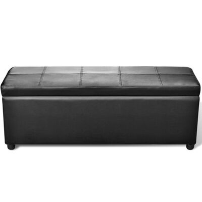 vidaXL Long Storage Bench Wood Black