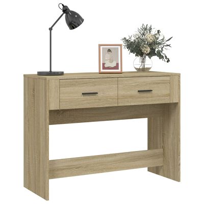 vidaXL Console Table Sonoma Oak 100x39x75 cm Engineered Wood