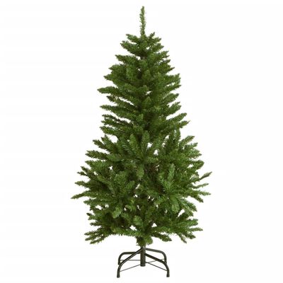 vidaXL Artificial Hinged Christmas Tree 150 LEDs & Ball Set 150 cm