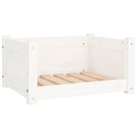 vidaXL Dog Bed White 55.5x45.5x28 cm Solid Pine Wood