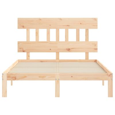 vidaXL Bed Frame without Mattress Double Solid Wood Pine